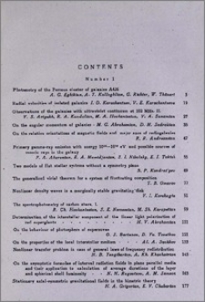 Contents of the journal „Astrophysics“ v. 23, 1985