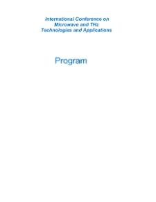 International Conference on “Microwave and THz Technologies and Applications” (IRPhE'2014)