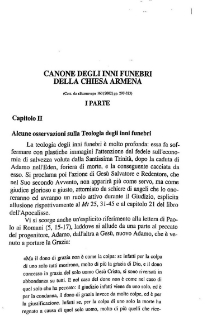 Canone degli Inni funebri della Chiesa Armena