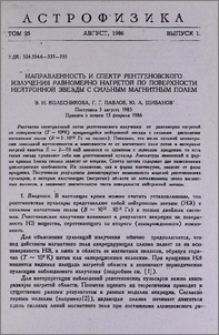 Направленность и спектр рентгеновского излучения равномерно нагретой по поверхности нейтронной звезды с сильным магнитным полем
