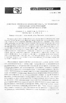 Действие протеаз и фосфолипазы А2 на мембрано-связанный мускариновый холинорецептор мозга крыс