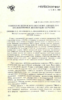 Изменения перекисного окисления липидов при наследственной дегенерации сетчатки