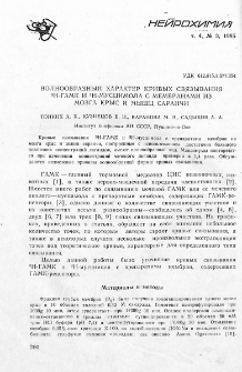 Волнообразный характер кривых связывания 3H-ГАМК и 3H мусцимола с мембранами из мозга крыс и мышц саранчи