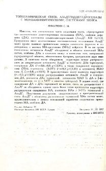 Топографическая связь альдегиддегидрогеназы с моноаминэргическими системами мозга