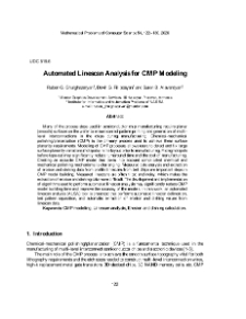 Automated Linescan Analysis for CMP Modeling