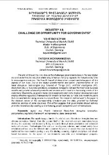 Industry 4.0. Challenge or Opportunity for Governments?