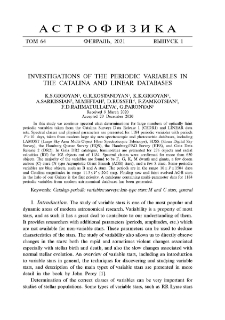 Investigation of the periodic variables in the Catalina and Linear databases