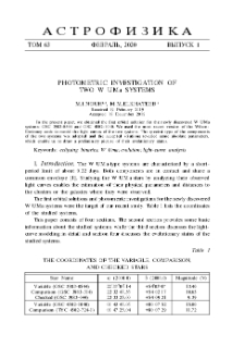 Photometric investigation of two W UMa systems