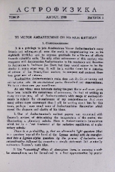 To Victor Ambartsumian on his 80th birthday