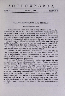 Victor Ambartsumian and the I.A.U.