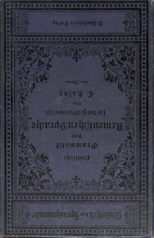 Praktische Grammatik der Armenischen Sprache für den Selbstunterricht
