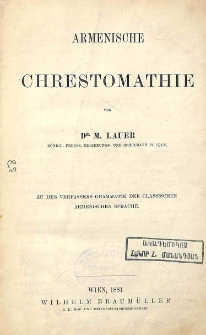 Armenische Chrestomathie