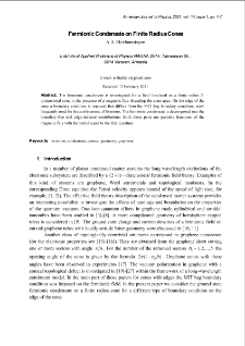 Fermionic Condensate on Finite Radius Cones