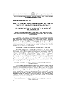 New therapeutic approaches in breast anticancer treatment using Armenian herbal extracts