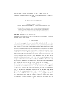 Conditional moments for a d-dimensional convex body