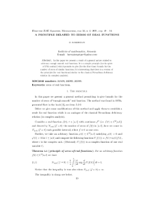 A principle related to zeros of real functions