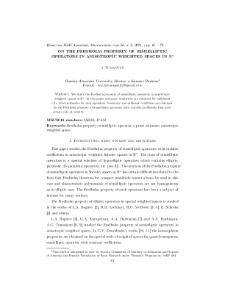 On the Fredholm property of semielliptic operators in anisotropic weighted spaces in Rⁿ