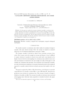 Causality between stopped filtrations and some applications