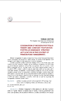 Combination of Modern Portfolio Theory and Constant Proportion Portfolio Insurance Strategy (Application in the Context of Pension Fund Management)
