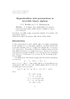 Hyperidentities with permutations in invertible binary algebras