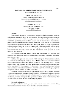 Ensuring gas safety via microprocessor based gas detecting device