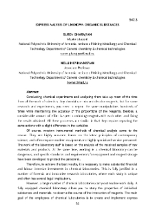 Express nalysis of unknown organic substances