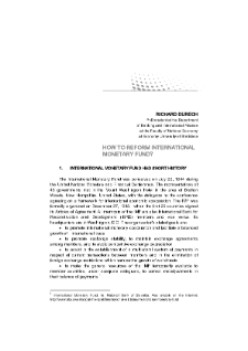 How To Reform International Monetary Fund?