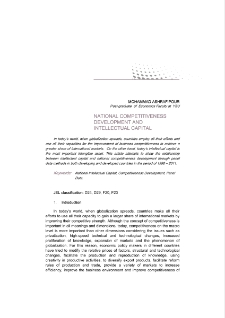 National Competitiveness Development and Intellectual Capital