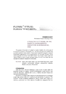 A “Healthy City” Model on the Basis of Environmental Indicators in Kermanshah, Iran