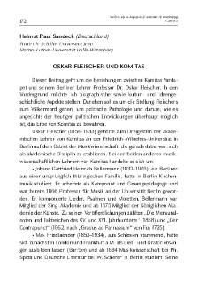 Oskar Fleischer und Komitas