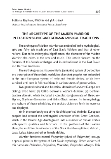 The Archetype of Maiden–Warrior in Eastern Slavic and German Musical Traditions