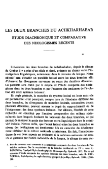 Les deux branches du achkharhabar Etude diachronique et Comparative des neologismes recents