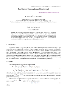 Bose-Einstein Condensation and Quasicrystals
