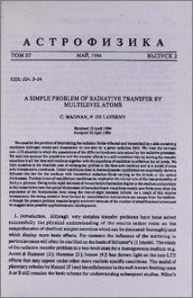 A simple problem of radiative transfer by multilevel atoms