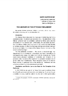 The Ashrafs In The Ottoman Parliament