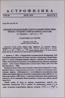 Первый Бюраканский спектральный обзор неба. Звезды поздних спектральных классов. VI. Полоса +69º ≤δ≤ +77º.