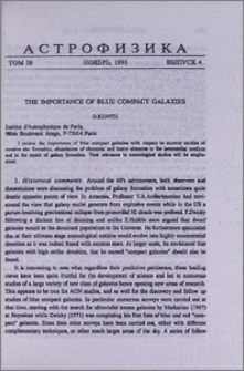 The importance of blue compact galaxies