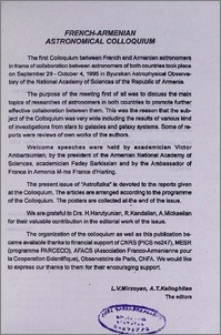 French-armenian astronomical colloquium
