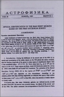 Optical identification of the IRAS point sources based on the First Byurakan Survey