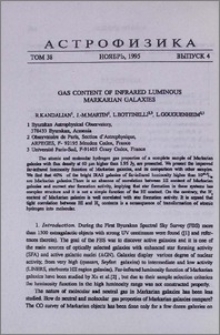 Gas content of infrared luminous Markarian galaxies