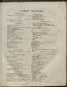 Եւրոպա: Օրագիր ընտանեկան, 1861, Ցանկ նիւթոց