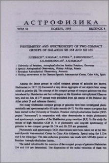 Photometry and spectroscopy of two compact groups of galaxies Sh 354 and Sh 355