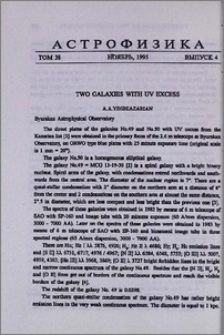 Two galaxies with UV excess