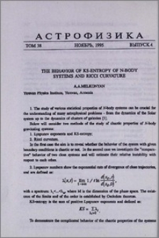 The behavior of KS-entropy of N-body systems and Ricci curvature