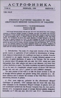 Strongly flattened galaxies in the Abastumani Merget Catalogue of galaxies