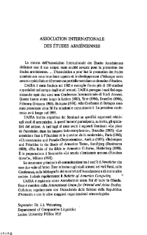 Association Internationale Des Études Aréniennes