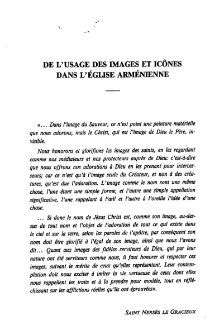 De l'usage des images tt icȏnes dans l'Église Arménienne