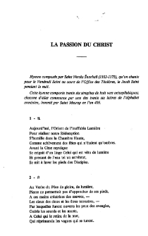 La passion du Christ