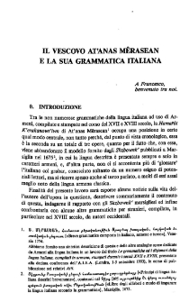 Il Vescovo At'Anas Mérasean e la sua Grammatica Italiana