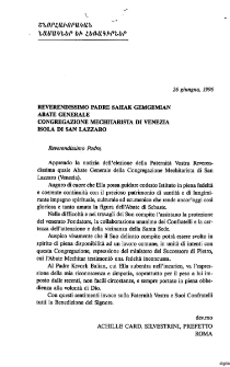 Շնորհաւորական նամակներ եւ հեռագիրներ
